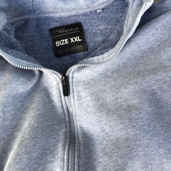 Light Blue Men’s Jean Pascal Long Sleeves Hoodie size 2XL - Picture 5 of 5